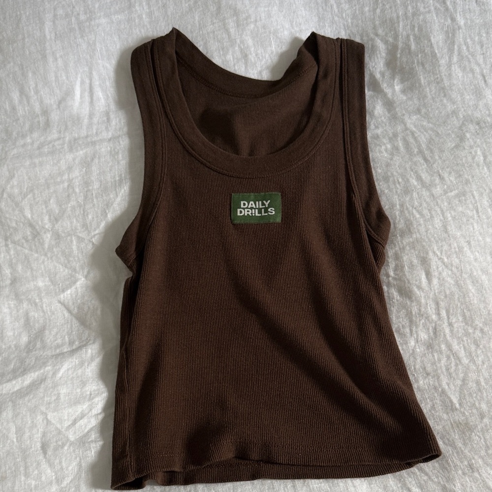 Daily Drills Chocolate Brown Tank Top